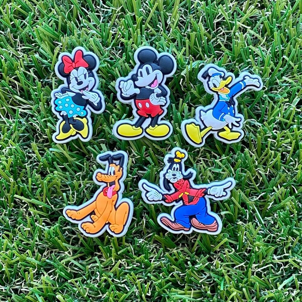 Set of 5 Mickey & Friends Shoe Charms